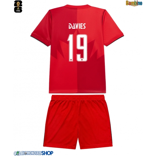 Maglie da calcio Canada Alphonso Davies #19 Prima Maglia Bambino Mondiali 2026  Manica Corta + Pantaloni corti)